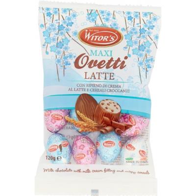 Witor's Maxi Ovetti Latte Milk Chocolate With Milk Cream Filling 120 g