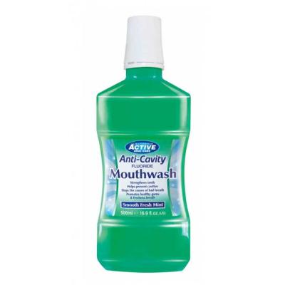 Beauty Formulas Active Mouthwash Smooth Fresh Mint Anti-Cavity Fluoride 500 ml