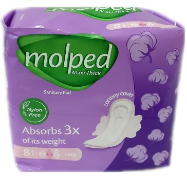 Molped Sanitary Pad Maxi Thick Long x8