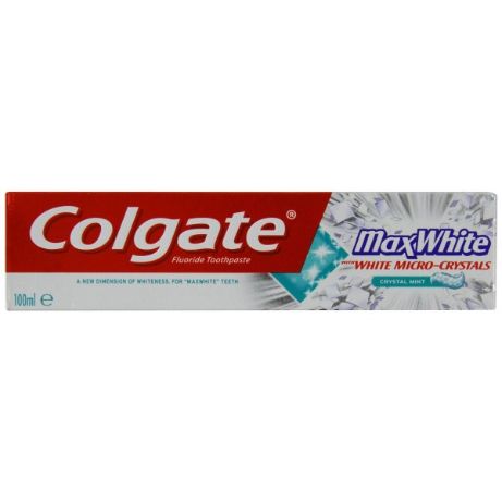 Colgate Max White Anti-Cavity Fluoride Toothpaste Crystal Mint Gel 100 ml