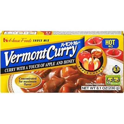 House Foods Vermont Curry Sauce Mix Hot 230 g