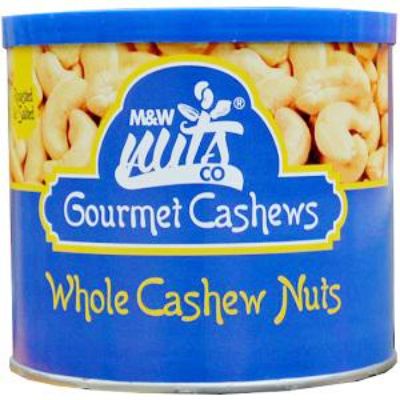 M & W Gourmet Whole Cashew Nuts Roasted & Salted Tin 165 g