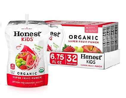 Honest Kids Organic Juice 17.7 ml - Fruit Punch (16), Apple (8), Berry (8), Grape (8)