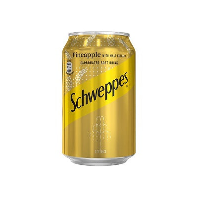 Schweppes Pineapple With Malt Extract Can 33 cl x6