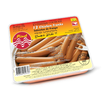 Minal Chicken Franks 375 g x12