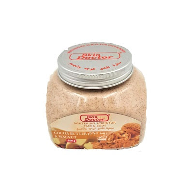 Skin Doctor Whitening Scrub For Face & Body Cocoa Butter & Walnut 500 g