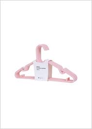 Miniso Simple Clothes Plastic Hanger - Pink x10