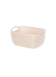 Miniso Plaited Rectangular Storage Bucket - Khaki