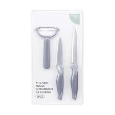 Miniso Kitchen Utensils (Potato Peeler, 2 Kitchen Knives)