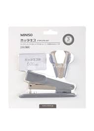 Miniso 3-Piece Stapler Set - Grey