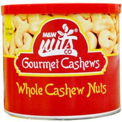 M & W Gourmet Whole Cashew Nuts Roasted With Chili Pepper Tin 165 g