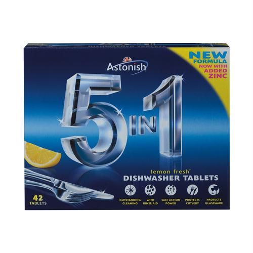 Astonish 5 in 1 Lemon Dishwasher Tablets