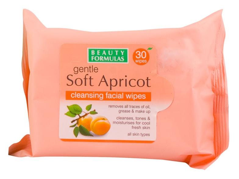 Beauty Formulas Facial Wipes Cleansing Apricot x30