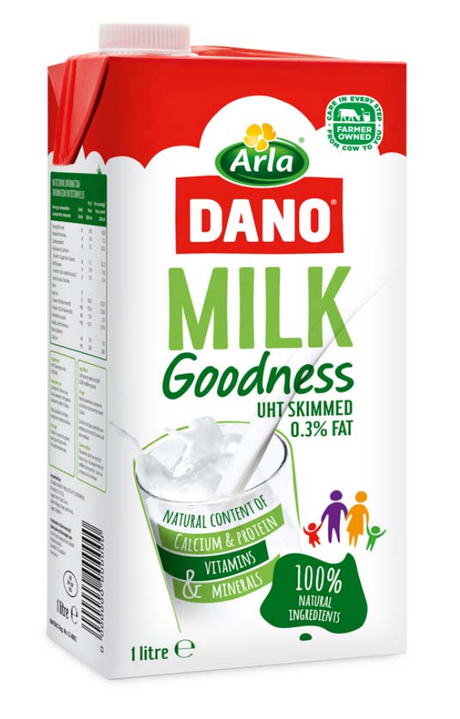 Dano UHT Skimmed Milk 1 L x2