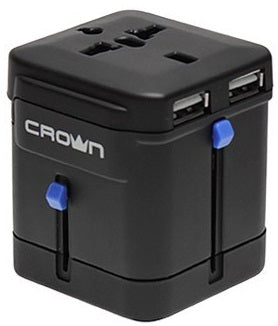 Crown Universal Charger 2 USB Port CMDC-IP5-027