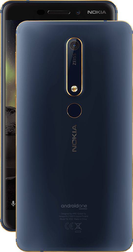 Nokia 6.1 Plus TA-1116 DS 4 GB RAM 64 GB ROM 16 MP + 5 MP Rear 16 MP Front 5.8 Inches - Blue