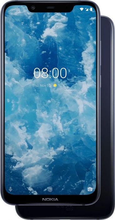 Nokia 8.1 TA-1119 DS 4 GB RAM 64 ROM 12 MP + 13 MP Rear 20 MP Front 6.18 Inches - Blue - Dual SIM