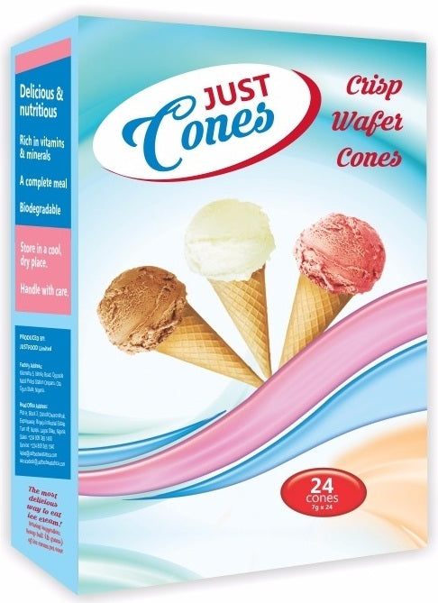 Just Cones Crisp Wafer Multi-Colour Cones 7 g x24