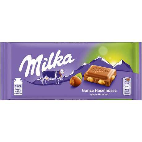 Milka Whole Hazelnuts Chocolate 100 g