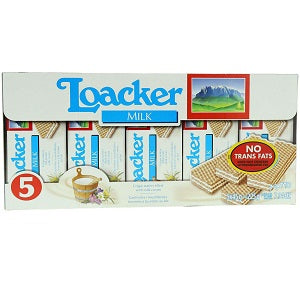 Loacker Crispy Wafers Filled With Milk Cream 45 g x5