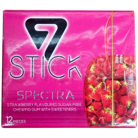 Stick Spectra Chewing Gum Strawberry Flavour With Sweetener Sugar-Free 33 g x12