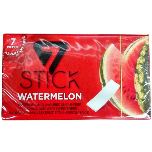 Stick Chewing Gum Watermelon Flavour With Sweetener Sugar-Free 14.5 g x7