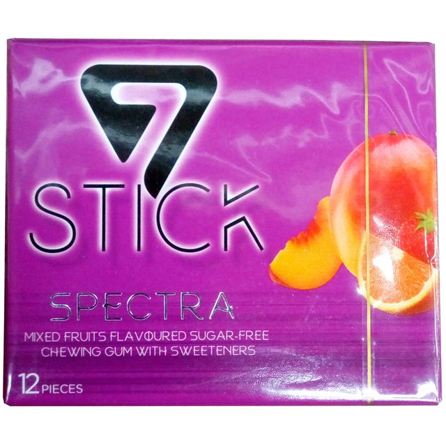 Stick Spectra Chewing Gum Mixed Fruit Flavour With Sweetener Sugar-Free 33 g x12