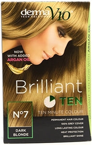 Derma V10 Brilliant Ten Minute Permanent Hair Colour With Argan Oil Dark Blonde No.7