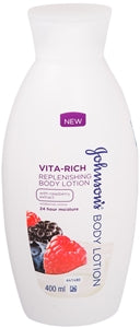 Johnson's Vita-Rich Replenishing Body Lotion With Raspberry Extract 400 ml