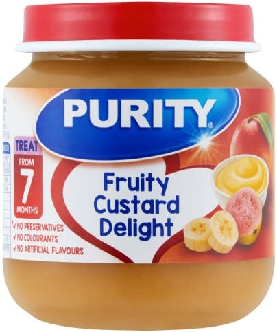 Purity Baby Food Fruity Custard Delight 7 Months+ 125 ml