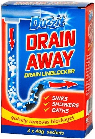 Duzzit Drain Away Drain Unblocker Sachet 40 g x3