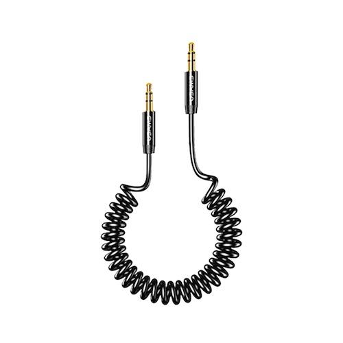 Usams Spring Audio Cable Black 1.2 m US-SJ256