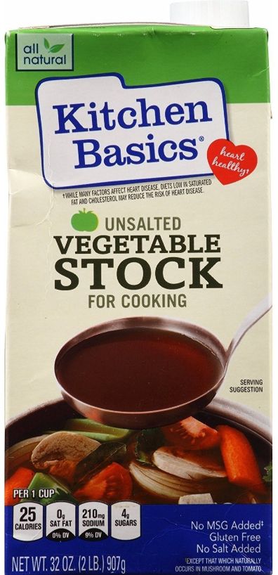 Kitchen Basics Unsalted Vegetable Stock For Cooking 907 g