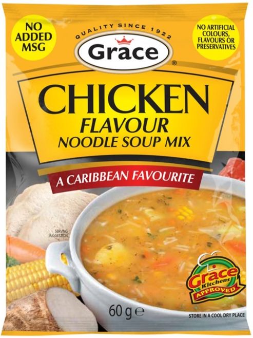 Grace Chicken Flavour Noodle Soup Mix A Caribbean Favourite 60 g