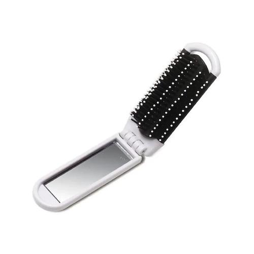 Zazie Folding Hair Brush With Mirror