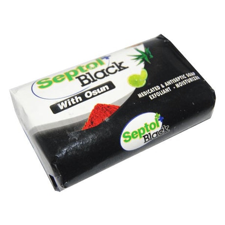 Septol Medicated & Antiseptic Black Soap With Osun 70 g x6