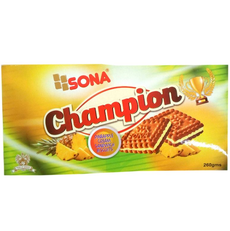 Sona Champion Sandwich Pineapple Biscuit 260 g