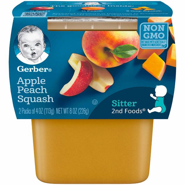 Gerber Apple Peach Squash 113 g x2