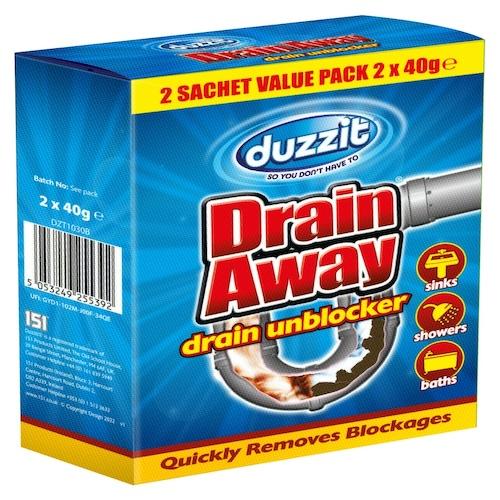 Duzzit Drain Away Drain Unblocker 40 g x2