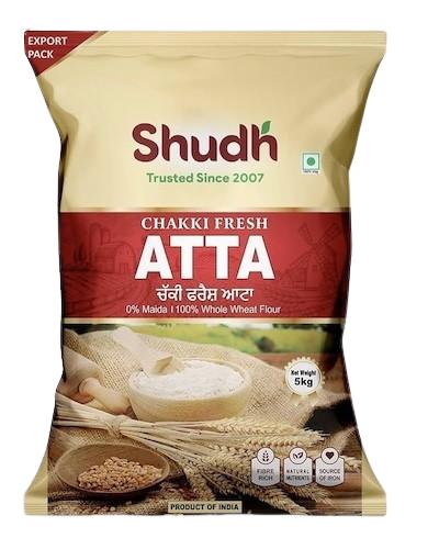 Shudh Chakki Fresh Atta Wheat Flour 5 kg