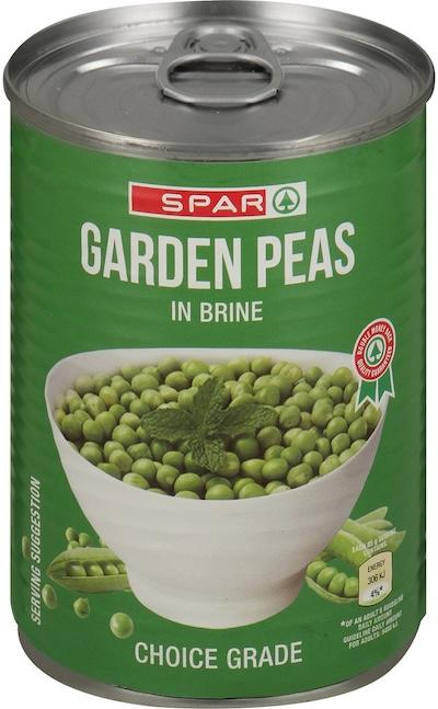 Spar Garden Peas In Brine 400 g