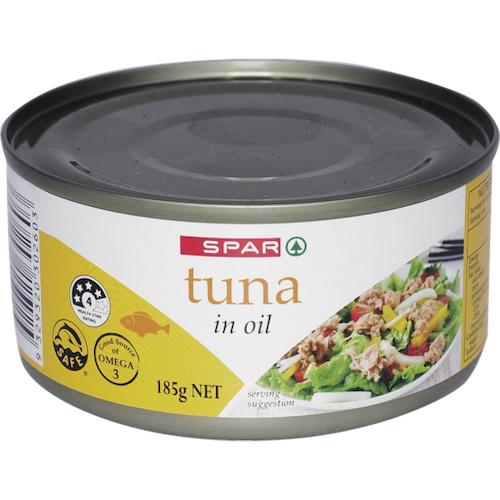 Spar Tuna Solid In Oil 185 g