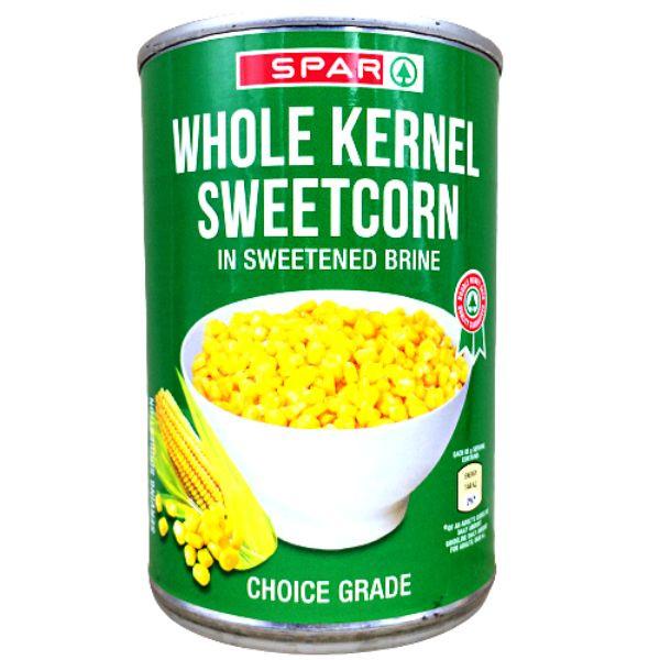 Spar Whole Kernel Sweetcorn In Sweetened Brine 400 g