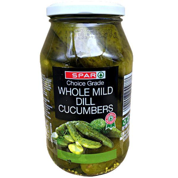 Spar Whole Mild Dill Cucumbers 780 g