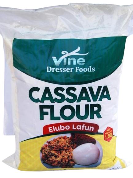 Vine Dresser Foods Cassava Flour Elubo Lafun 1.5 kg