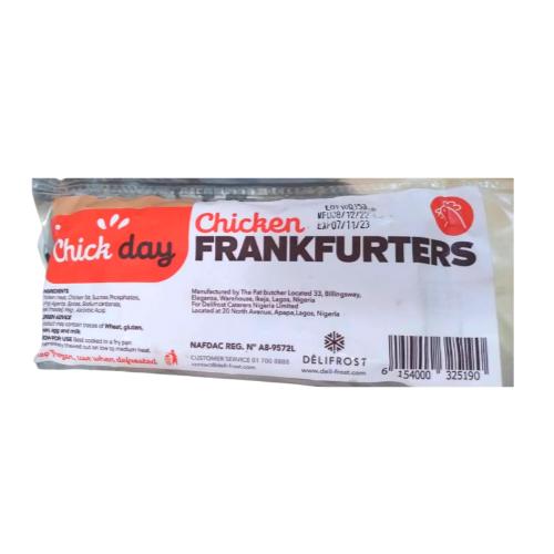 Chick Day Chicken Frankfurter Sausage 340 g