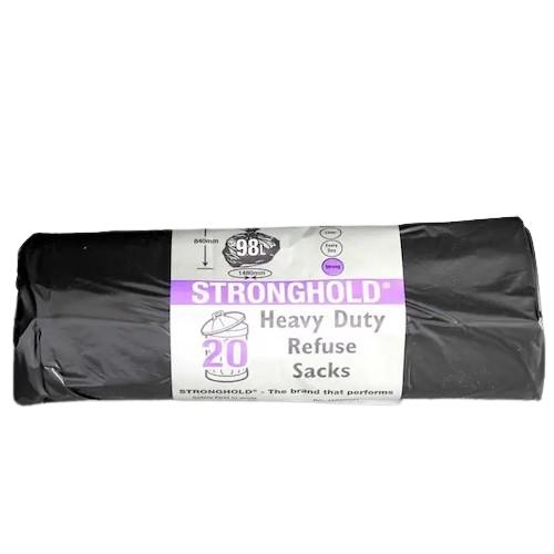 Stronghold Heavy Duty Refuse Sacks 98 L x20