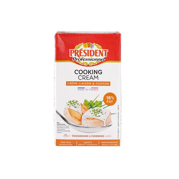 President Cooking Cream 18% Fat Packet 500 ml