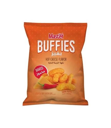 Master Buffies Hot Cheese Flavor Baked Corn Puffs 30 g