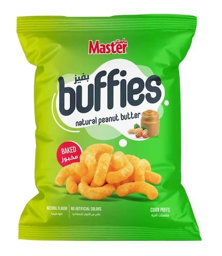 Master Buffies Natural Peanut Butter Baked Corn Puffs 16 g